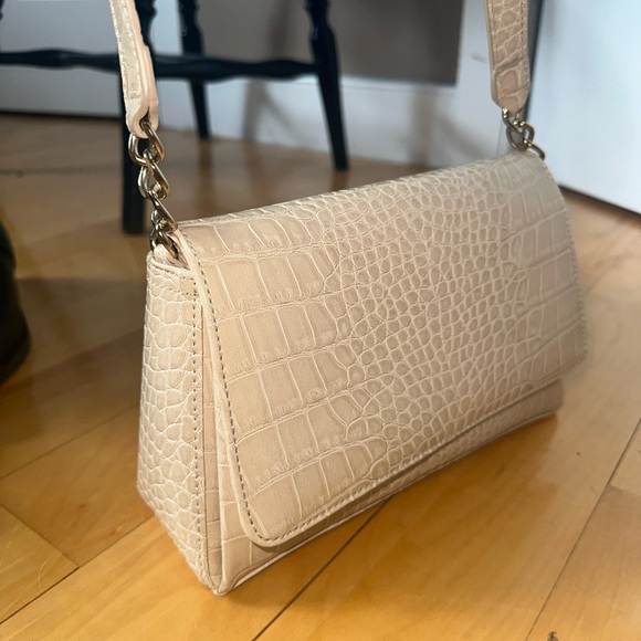 Vintage triangular snakeskin pattern shoulder bag - Picture 2 of 6